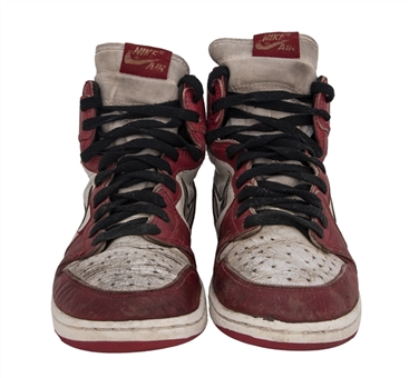 1985 Original Pair of Air Jordan I (Red & White) Sneakers 